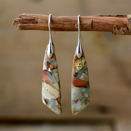 Miley – Pendientes Vintage en Piedra Natural