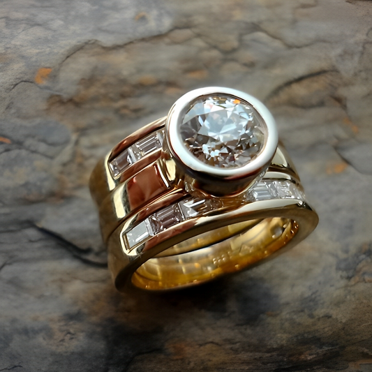 Ophelia – Anillo Retro de Vidrio Brillante