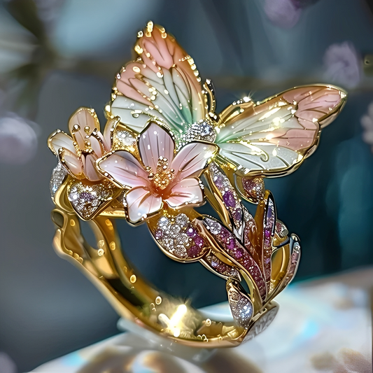 Sophie – Anillo Refinado Brimhaven Flor Dorada