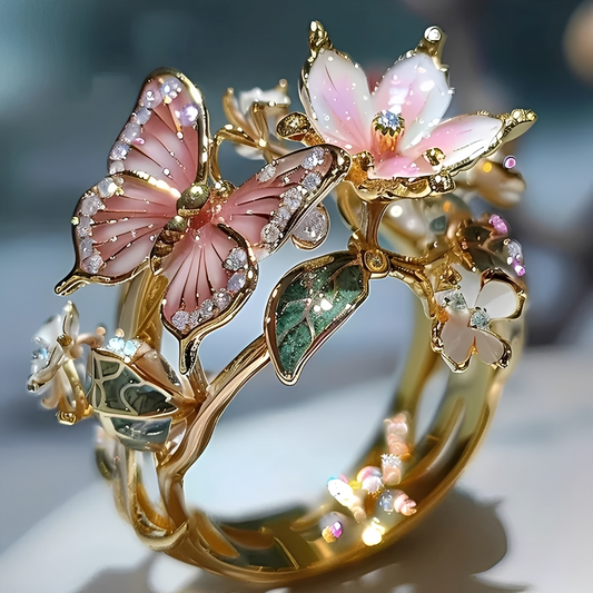 Maine – Anillo Floral Vintage Dorado Prifddinas