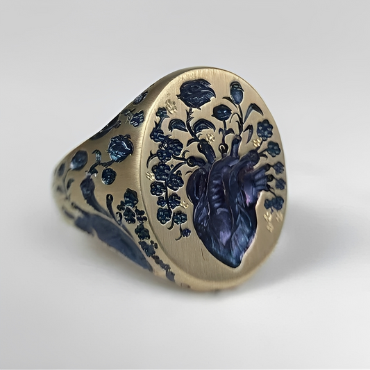 Han – Anillo Floral Vintage Dorado