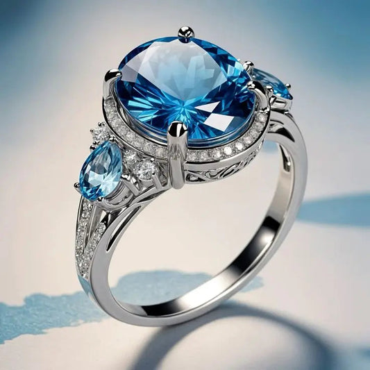 Thalina – Anillo Antiguo Corazón del Océano