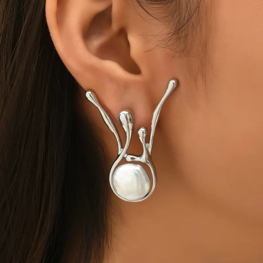 Alice – Pendientes Perlas y Plata