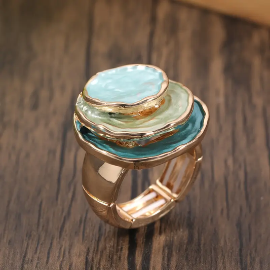Mina – Anillo Multicapa Pintado a Mano
