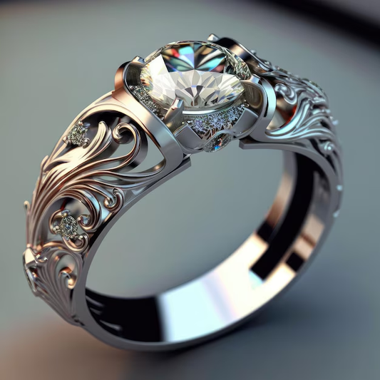 Elina – Anillo Cristal Plateado Exótico