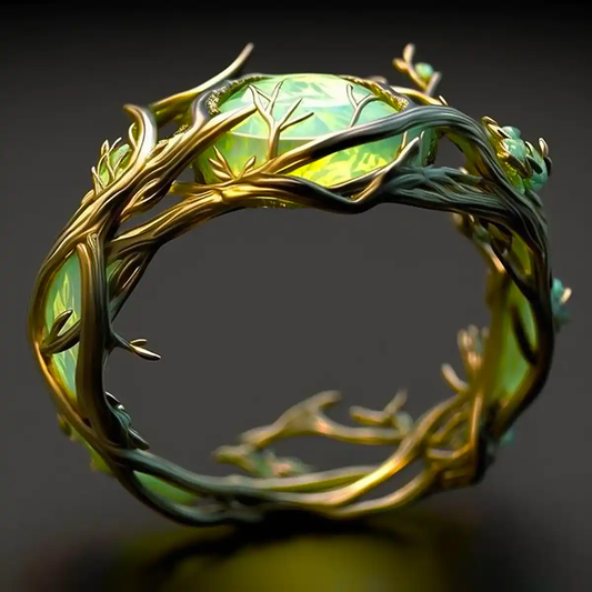 Marianne – Anillo de Plata con Ópalo Verde