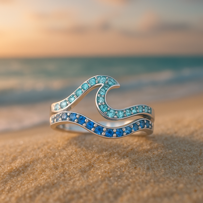 Daphnie – Anillo Ola en Ópalo Luminoso