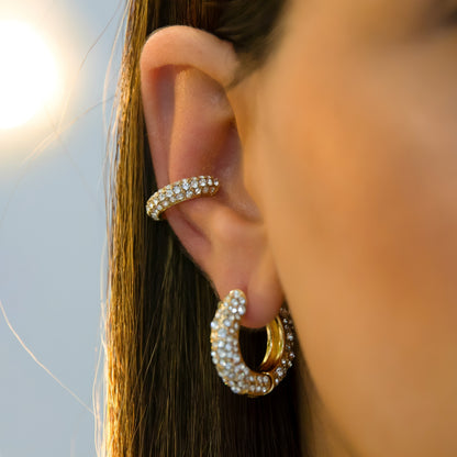 Celina – Pendientes Forma C con Rhinestones