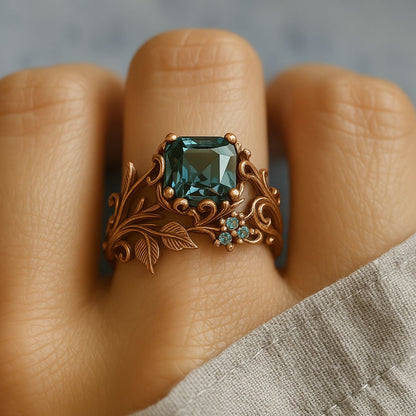 Esmerelle – Anillo Cristal Verde con Encanto Natural