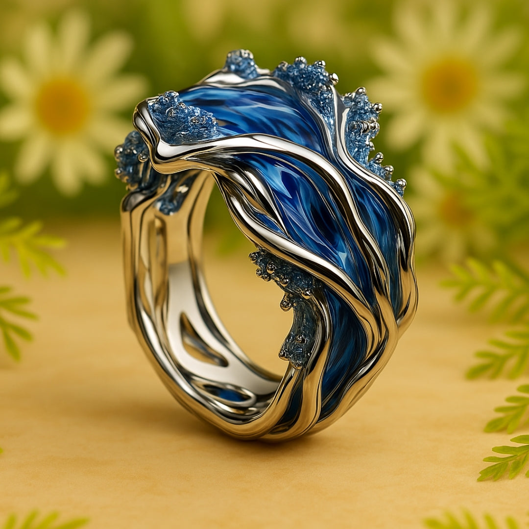 Kylie – Anillo Ola Dorada de Estilo Vintage