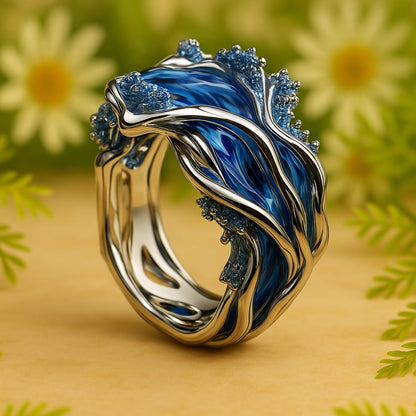 Kylie – Anillo Ola Dorada de Estilo Vintage