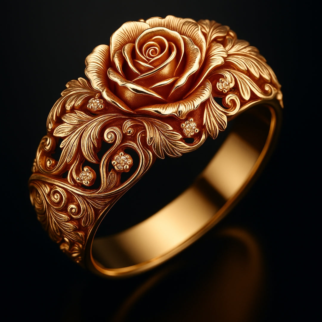 Raisa – Anillo Flor Dorada