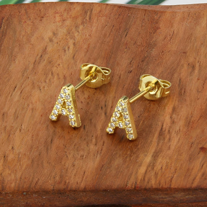 Aiah – Pendientes Letra del Alfabeto Inglés