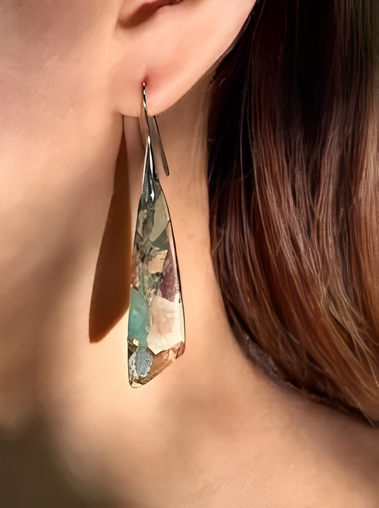 Gaia – Pendientes Vintage con Piedra Natural