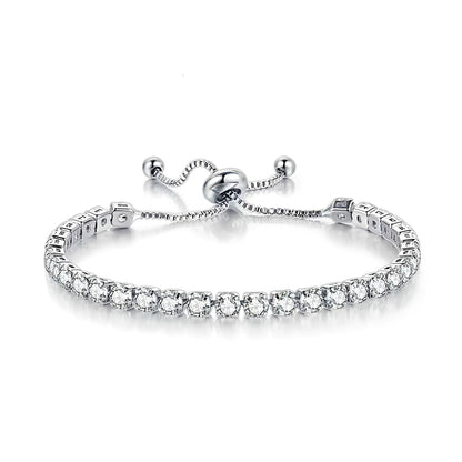 Alicia – Pulsera Zirconia Cuadrada Elegante