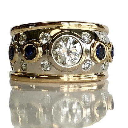 Sierra – Anillo Dorado Vintage con Circonita Incrustada