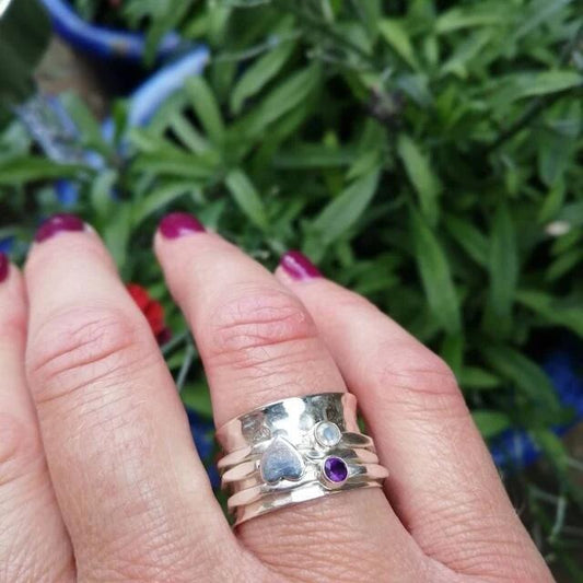 Malia - Anillo Corazón Giratorio