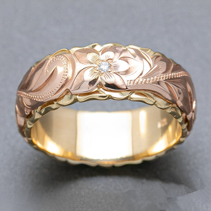 Rosalie – Anillo Vintage Rosa Flor en Oro