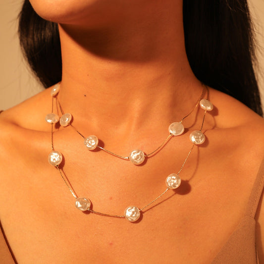 Valien – Collar de Doble Perla Elegante