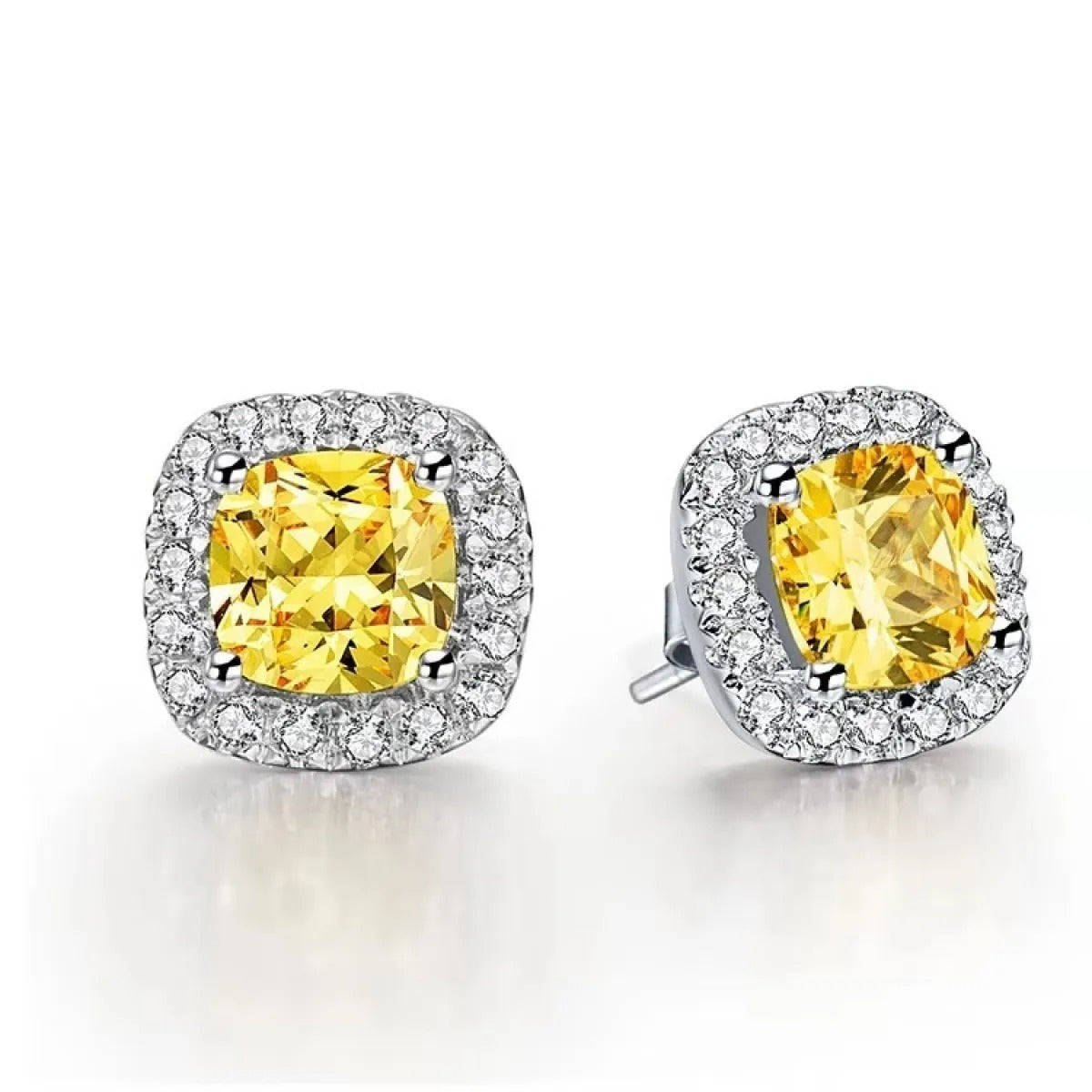 Diana – Pendientes de Brillo Amarillo