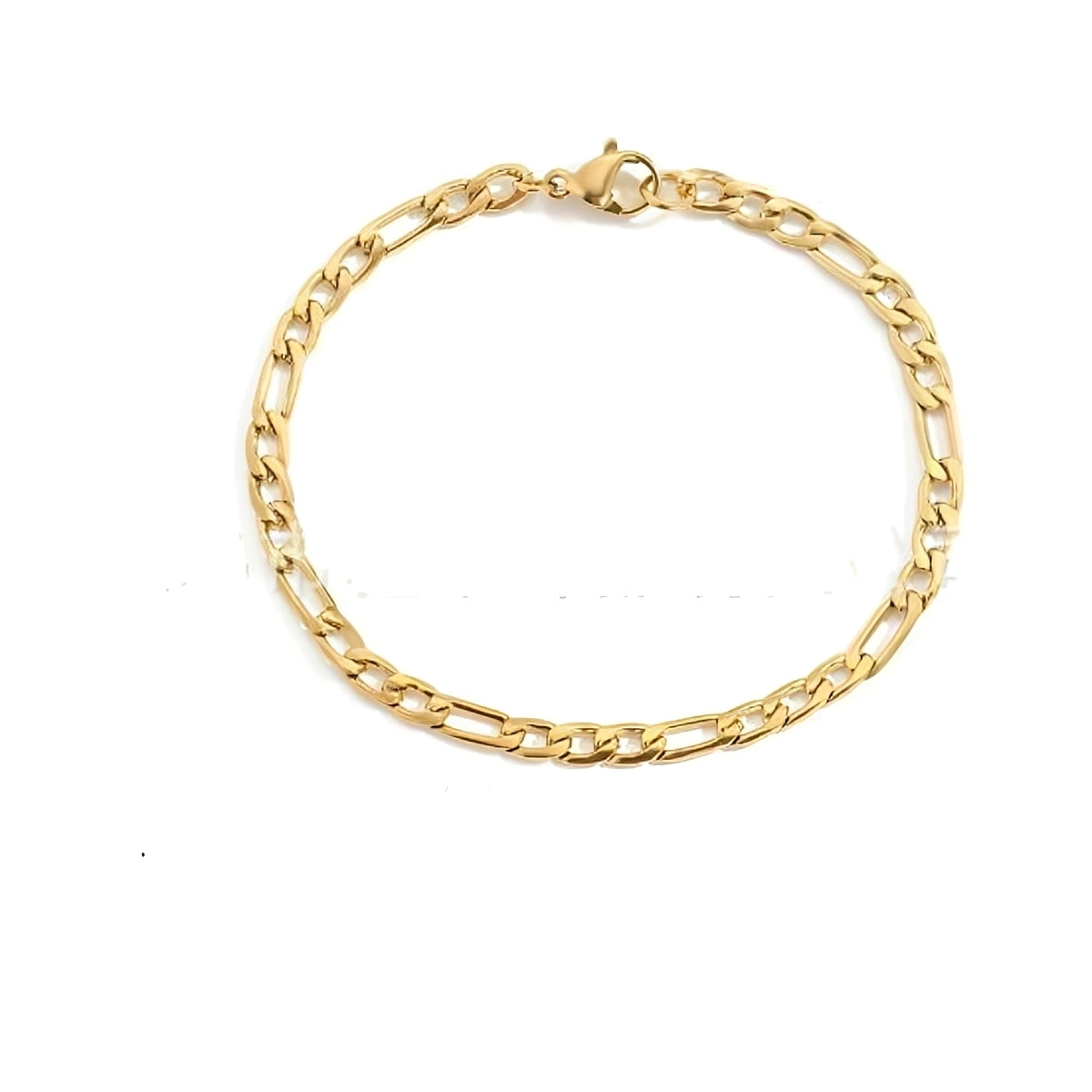 Jean – Pulsera Fígaro Chapada en Oro Elegante