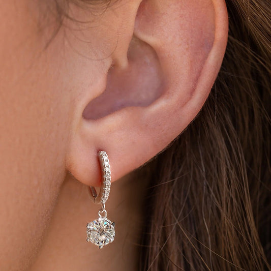 Celina – Pendientes Colgantes Moissanita Elegantes