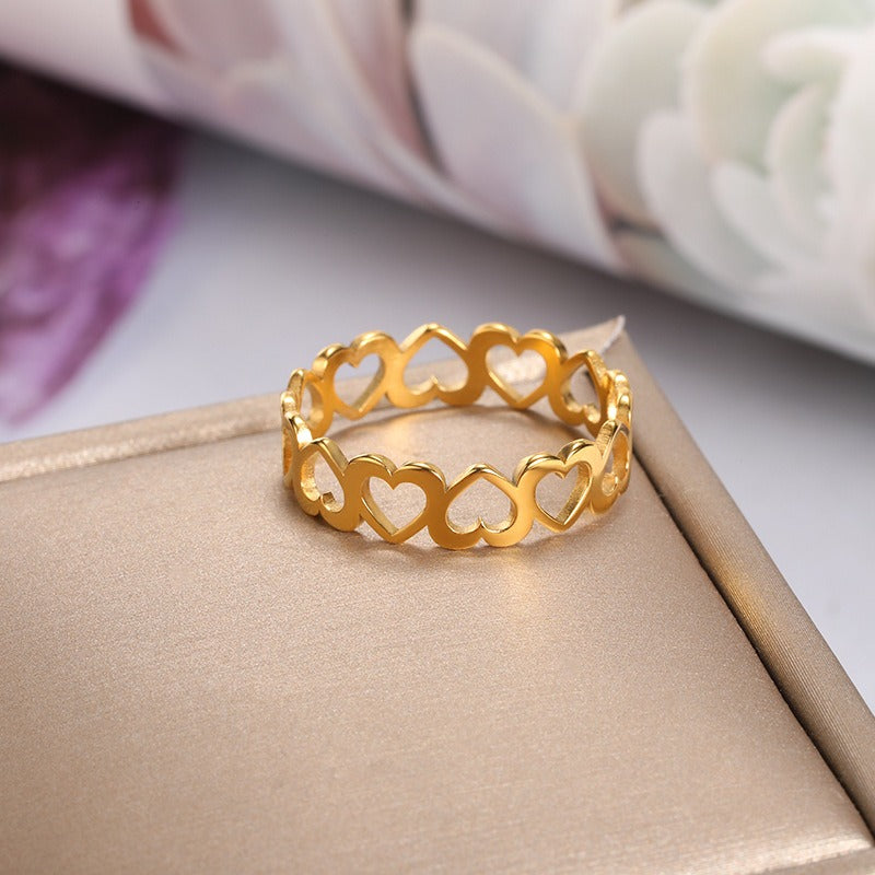 Serena – Anillo Corazones Unidos Elegante