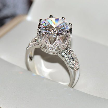 Herna – Anillo Elegante en Topacio Blanco 8ct