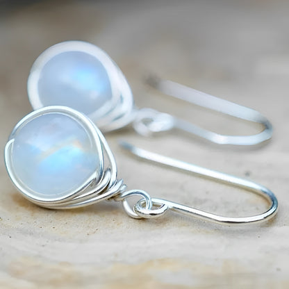 Aylin – Pendientes Colgantes Bohemios con Piedra Lunar