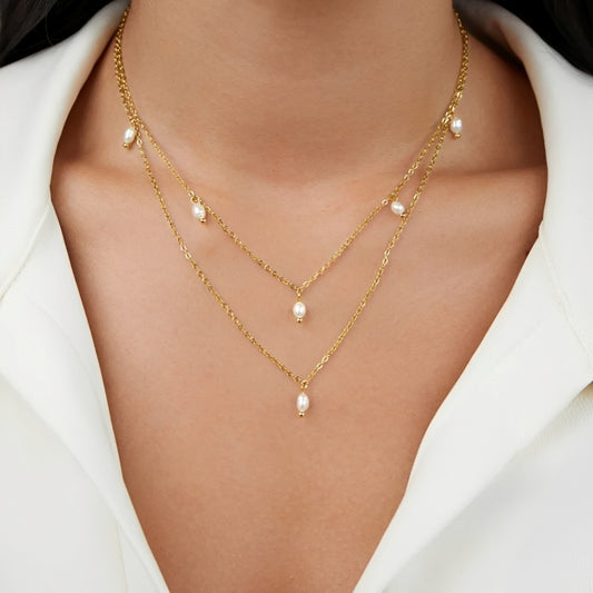Sophia – Collar Doble Perla