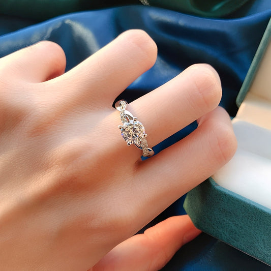 Elvie – Anillo Cristal Rosa Entretejido