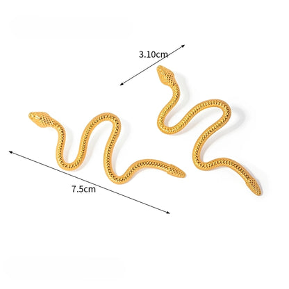 Cera – Pendientes Largos en Forma de Serpiente