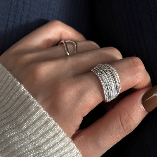 Miley – Anillo Plata Superpuesta
