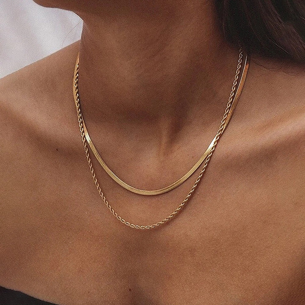 Yandi – Collar Doble Fila Dorado