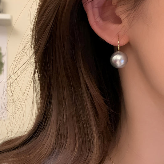 Amira – Pendientes de Oro & Perlas Negras