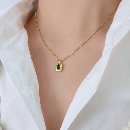 Bea – Collar Ovalado Elegante con Acabado Brillante