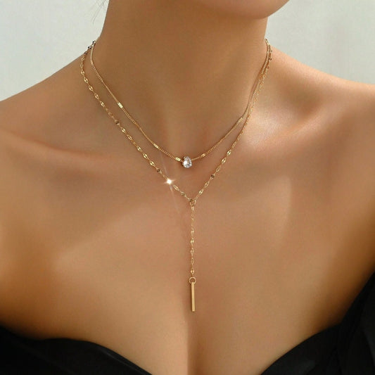 Tyra – Collar Y Multicapa con Borla Brillante