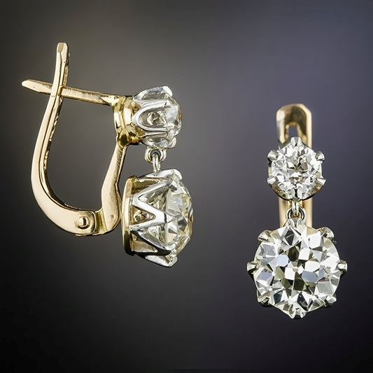 Lianne – Pendientes Vintage Dorados con Circonitas