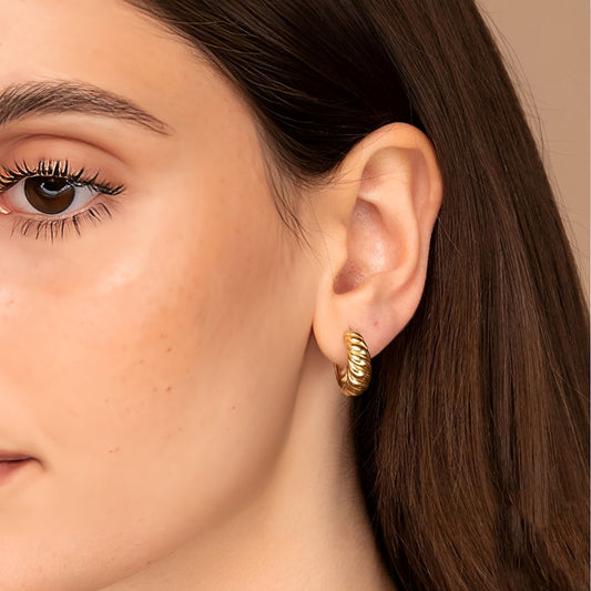 Catalina – Pendientes de Espiral Croissant