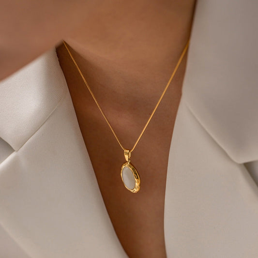 Filomina – Collar Piedra Preciosa Ópalo Dorado