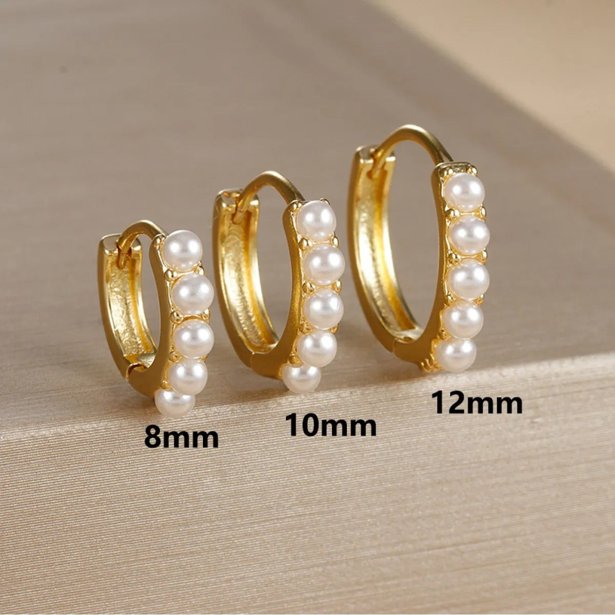 Camila – Pendientes de Perlas con Chapado Electrolítico