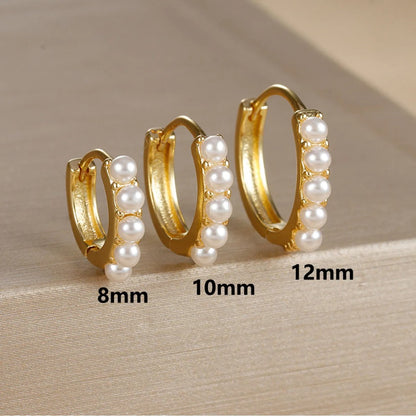 Camila – Pendientes de Perlas con Chapado Electrolítico