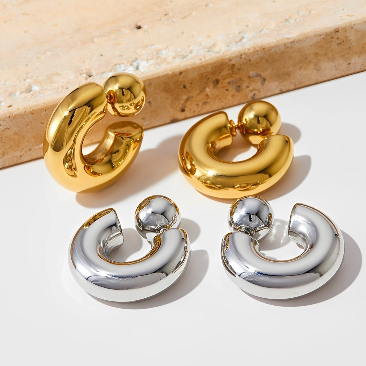 Willow – Pendientes Tubo Hueco Chunky