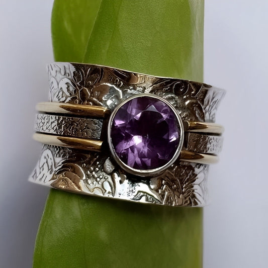 Elanya – Anillo Meditación Bohemio en Cristal