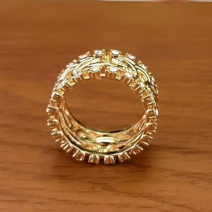 Lydia – Bijou de Oro Trenzado con Zirconia