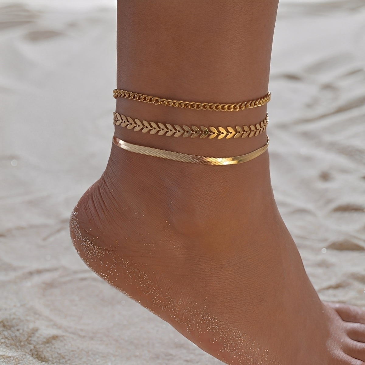 Odelia – Cadena de Tobillo Elegante en Oro