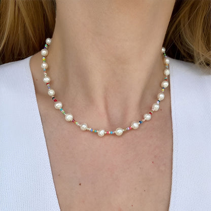 Clara – Collar de Perlas de Agua Dulce
