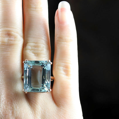 Yvaine – Anillo Vintage con Circonita Azul