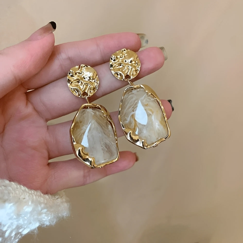 Camilla – Pendientes de Resina Vintage Estilo Francés