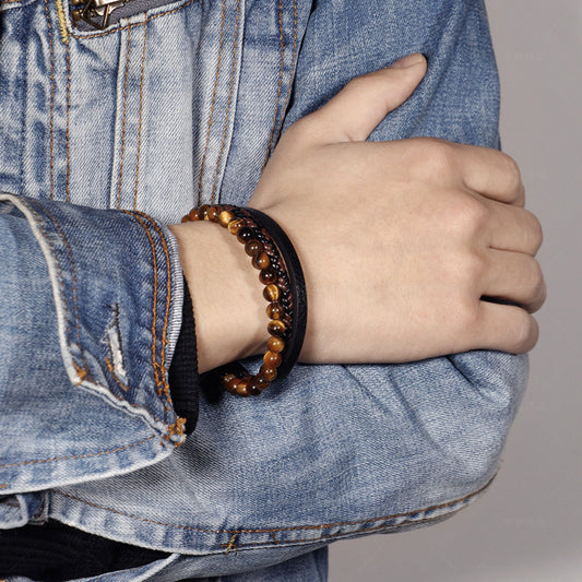 Arden – Pulsera Ojo de Tigre Masculina Elegante